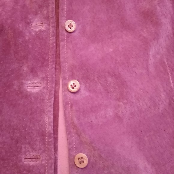 Pink Washable Genuine Suede, Cap Sleeve Top, Arden B, Vintage (mid 90s) Size XS - Picture 10 of 16